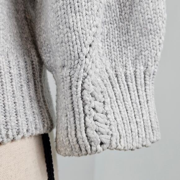 3.1 Phillip Lim Women's Gray Knit 3/4 Sleeve Sweater | Small | FLAWS - Picture 15 of 16